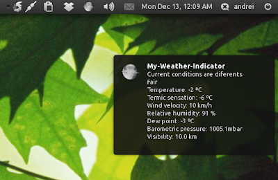 My weather indicator notifyosd
